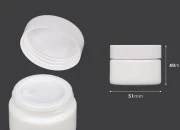 Staklena bela teglica za kreme 30mL sa belim plastičnim zatvaračem sa zaptivkom i međupoklopcem Staklena bela teglica za kreme 30mL sa belim plastičnim zatvaračem sa zaptivkom i međupoklopcem