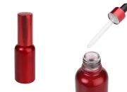 Staklena crvena bočica 30mL sa pipetom i zatvaračem