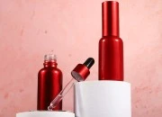 Staklena crvena bočica 30mL sa pipetom i zatvaračem