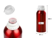 Crvena aluminijumska boca 1000mL, sa plastičnim čepom i navojnim zatvaračem Crvena aluminijumska boca 1000mL, sa plastičnim čepom i navojnim zatvaračem