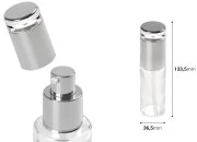 Staklena bočica 50mL sa srebrnom pumpicom i zatvaračem Staklena bočica 50mL sa srebrnom pumpicom i zatvaračem