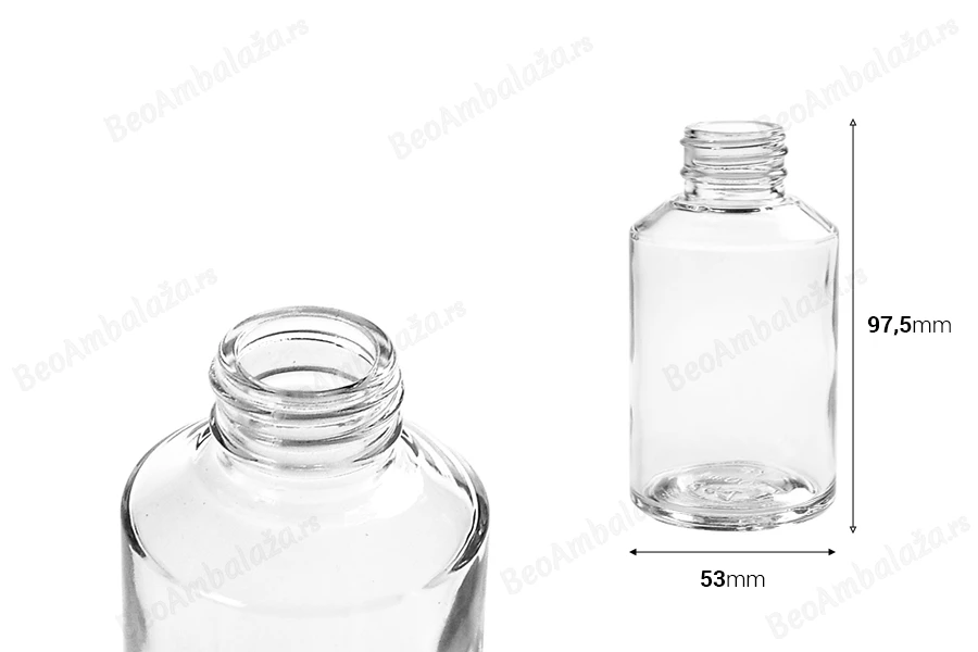 Staklena cilindrična flašica 100mL-dimenzije_slike