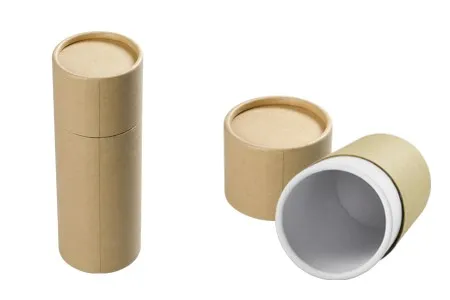 Cilindrična braon kartonska kutijica 59,6x165 mm za bočice (bela iznutra) - 12 kom-1