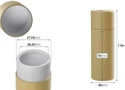 Cilindrična braon kartonska kutijica 40x116mm za bočice (bela iznutra) - 12 kom Cilindrična braon kartonska kutijica 40x116mm za bočice (bela iznutra) - 12 kom