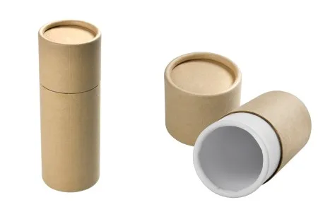 Cilindrična braon kartonska kutijica 46x125mm za bočice (bela iznutra) - 12 kom-1