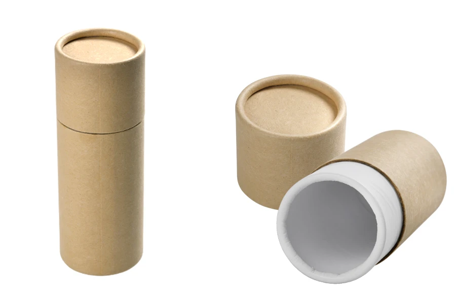 Cilindrična braon kartonska kutijica 46x125mm za bočice (bela iznutra) - 12 kom-slika_proizvoda