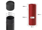 Cilindrična kartonska kutija 54x145mm za bočice (crna iznutra), u 2 boje - 12 kom Cilindrična kartonska kutija 54x145mm za bočice (crna iznutra), u 2 boje - 12 kom