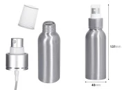 Aluminijumska boca 100mL sa sprejom i providnim zatvaračem - 10 kom