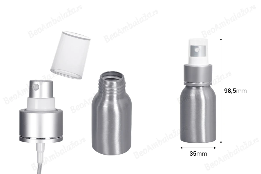 Aluminijumska flaša 30mL sa sprejom i plastičnim zatvaračem - 10 kom-dimenzije_slike