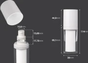 Dopunjiva plastična Airless flašica od 15 mL za kreme, sa spoljnim akrilnim kućištem Dopunjiva plastična Airless flašica od 15 mL za kreme, sa spoljnim akrilnim kućištem