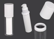 Dopunjiva plastična Airless flašica od 30 mL za kreme, sa spoljnim akrilnim kućištem Dopunjiva plastična Airless flašica od 30 mL za kreme, sa spoljnim akrilnim kućištem