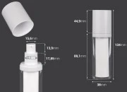 Dopunjiva plastična Airless flašica od 30 mL za kreme, sa spoljnim akrilnim kućištem Dopunjiva plastična Airless flašica od 30 mL za kreme, sa spoljnim akrilnim kućištem