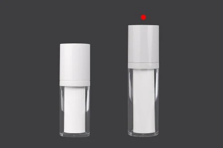 Dopunjiva plastična Airless flašica od 30 mL za kreme, sa spoljnim akrilnim kućištem-3