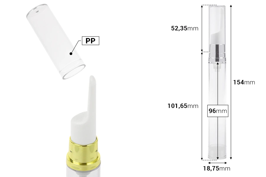 Airless providna flašica 15mL za serum - 12 kom Airless providna flašica 15mL za serum - 12 kom