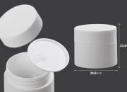 Plastična bela kutijica od 15mL sa duplim dnom i unutrašnjom zaptivkom na poklopcu