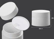 Plastična bela kutijica za kreme 30mL sa duplim dnom, sa poklopcem sa zaptivkom i sa međupoklopcem - 12 kom Plastična bela kutijica za kreme 30mL sa duplim dnom, sa poklopcem sa zaptivkom i sa međupoklopcem - 12 kom