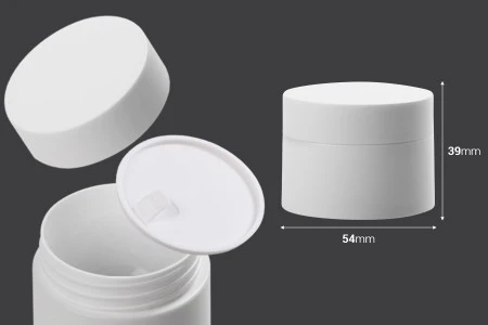 Plastična bela kutijica za kreme 30mL sa duplim dnom, sa poklopcem sa zaptivkom i sa međupoklopcem - 12 kom-2