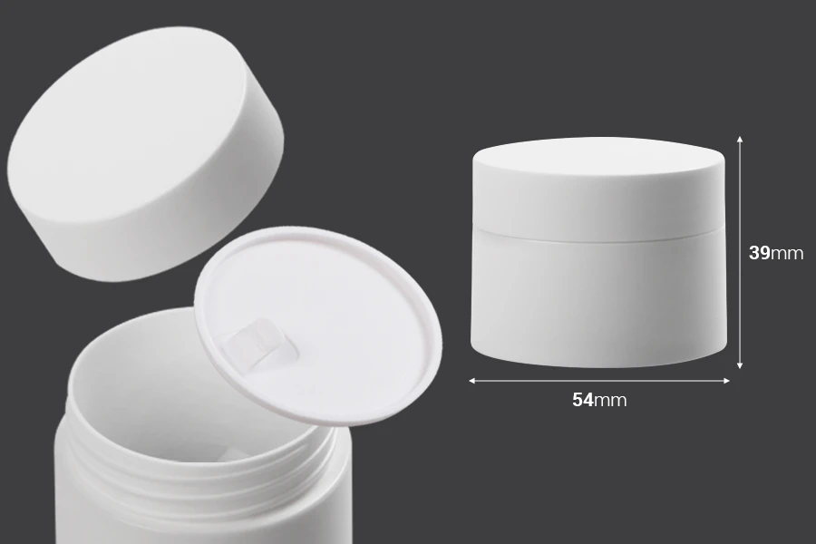 Plastična bela kutijica za kreme 30mL sa duplim dnom, sa poklopcem sa zaptivkom i sa međupoklopcem - 12 kom Plastična bela kutijica za kreme 30mL sa duplim dnom, sa poklopcem sa zaptivkom i sa međupoklopcem - 12 kom