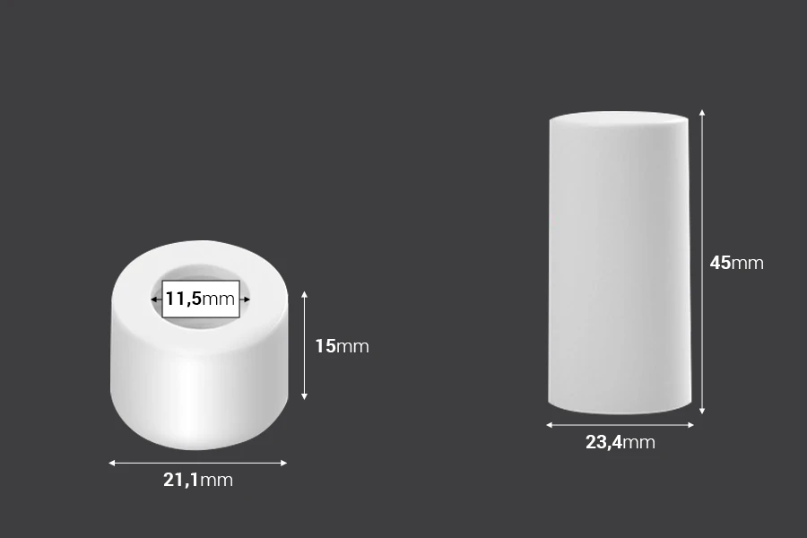Set - prsten sa plastičnim poklopcem za pipete od 5 do 100 mL