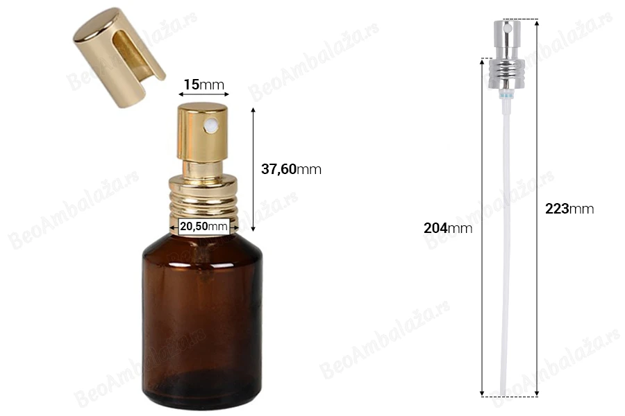 Aluminijumski sprej PP20 za uljane teksture sa zatvaračem-dimenzije_slike