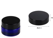 Plastični zatvarač u crnoj boji sa aluminijumskom presvlakom i unutrašnjom zaptivkom za teglice od 20 mL Plastični zatvarač u crnoj boji sa aluminijumskom presvlakom i unutrašnjom zaptivkom za teglice od 20 mL