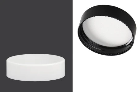 Plastični crni ili beli zatvarač sa unutrašnjom zaptivkom (lajnerom) za teglice od 50mL-1