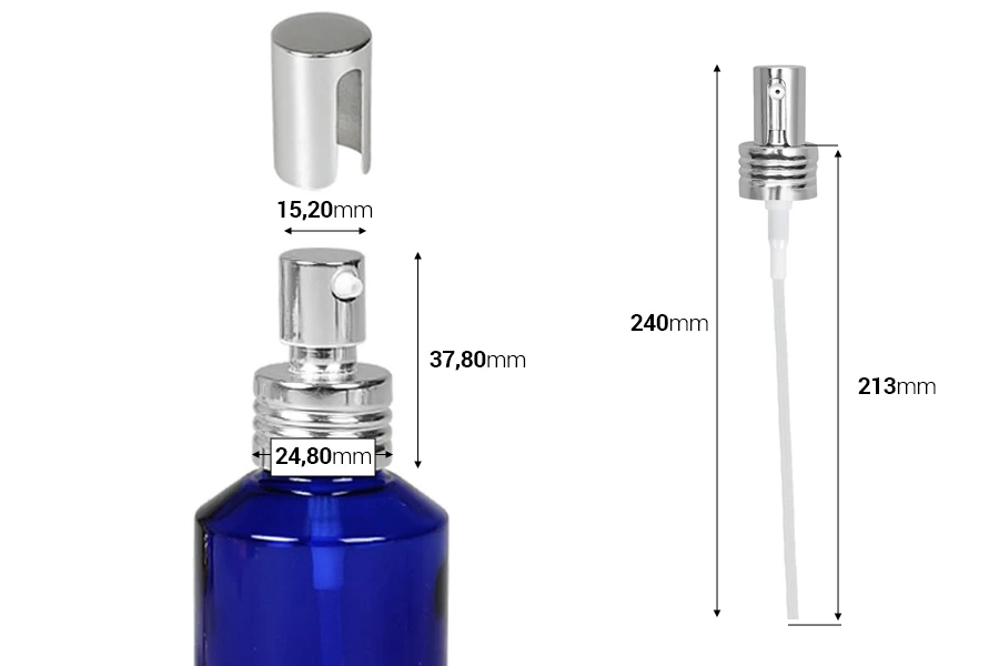 Aluminijumska pumpica PP24 za kreme sa zatvaračem-dimenzije_slike