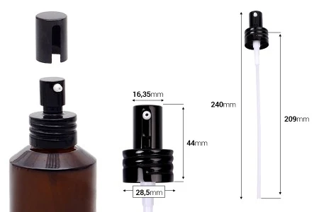 Aluminijumska pumpica PP28 za kreme sa zatvaračem-2