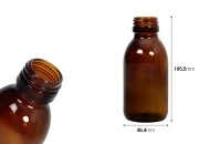Staklena bočica 100mL za etarska ulja u braon boji, sa grlom PP28 Staklena bočica 100mL za etarska ulja u braon boji, sa grlom PP28