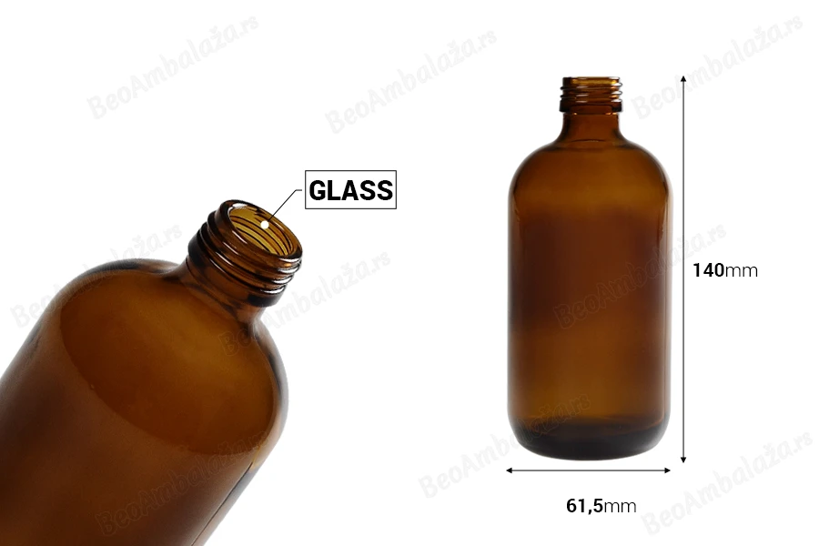 Braon staklena flaša 250mL (PP24)-dimenzije_slike