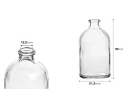 Staklena "farmaceutska" flašica 100mL-dimenzije_slike