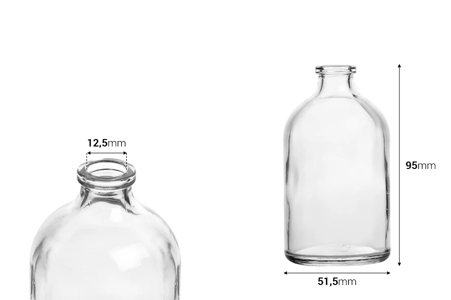 Staklena "farmaceutska" flašica 100mL-dimenzije_slike