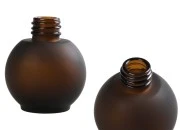 Peskirana okrugla braon staklena bočica 30mL, PP18 - bez zatvarača-slika_proizvoda