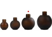 Peskirana okrugla braon staklena bočica 30mL, PP18 - bez zatvarača-grupa_slika