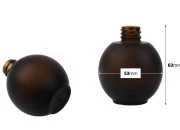 Peskirana okrugla braon staklena bočica 50mL, PP18 - bez zatvarača Peskirana okrugla braon staklena bočica 50mL, PP18 - bez zatvarača