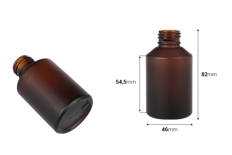 Staklena karamel MAT bočica 60mL PP24 Staklena karamel MAT bočica 60mL PP24-dimenzije_slike