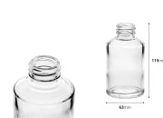 Staklena okrugla providna flašica 200mL, PP28 Staklena okrugla providna flašica 200mL, PP28