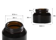 Staklena karamel teglica 30mL za kreme - bez zatvarača Staklena karamel teglica 30mL za kreme - bez zatvarača