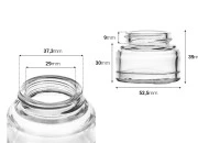 Staklena providna teglica 30mL za kreme - bez zatvarača Staklena providna teglica 30mL za kreme - bez zatvarača