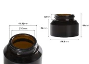 Staklena karamel teglica 50mL za kreme - bez zatvarača Staklena karamel teglica 50mL za kreme - bez zatvarača