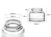 Staklena providna teglica 50mL za kremu - bez zatvarača Staklena providna teglica 50mL za kremu - bez zatvarača