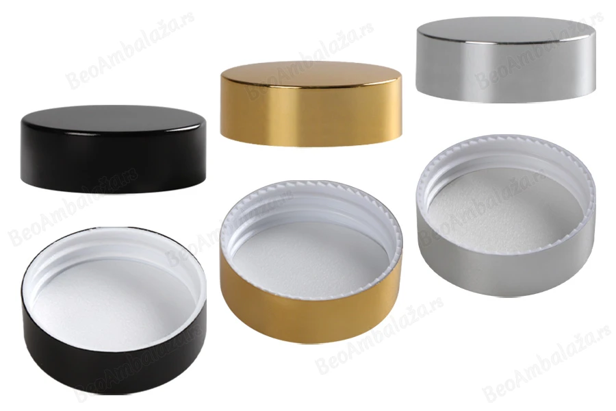 Plastični zatvarač sa aluminijumskim premazom i unutrašnjom zaptivkom za teglice 30mL-grupa_slika