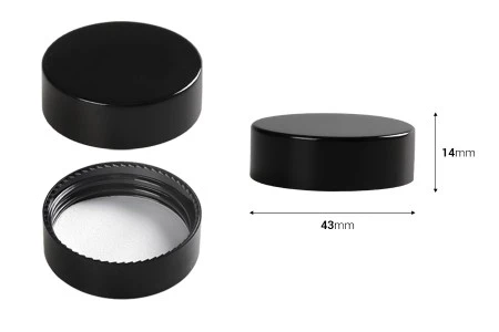 Crni plastični zatvarač sa unutrašnjom zaptivkom, za teglice od 30mL-2