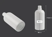Bela staklena bočica za etarska ulja 100mL, sa grlom PP18 - bez zatvarača Bela staklena bočica za etarska ulja 100mL, sa grlom PP18 - bez zatvarača