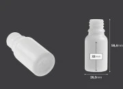 Staklena bočica 10mL za etarska ulja u beloj boji, sa grlom PP18-dimenzije_slike