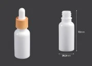 Bela staklena bočica za etarska ulja 20mL, sa grlom PP18 - bez zatvarača Bela staklena bočica za etarska ulja 20mL, sa grlom PP18 - bez zatvarača
