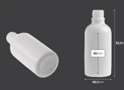 Bela staklena bočica za etarska ulja 50mL, sa grlom PP18 - bez zatvarača Bela staklena bočica za etarska ulja 50mL, sa grlom PP18 - bez zatvarača