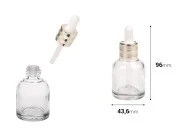 Bočica 30mL za kozmetičke preparate sa pipetom i plastičnim drenažnim elementom