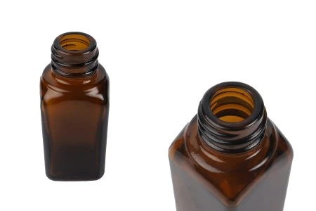 Staklena karamel bočica za etarska ulja 10mL, sa grlom PP18-1