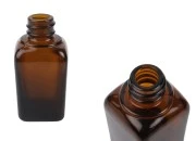 Staklena karamel bočica za etarska ulja 20mL, sa grlom PP18